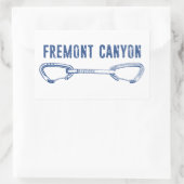 Fremont Canyon Wyoming Rock Climbing Quickziehung Rechteckiger Aufkleber (Tasche)