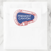 Fremont Canyon Wyoming Rock Klettersteig Carabiner Rechteckiger Aufkleber (Tasche)