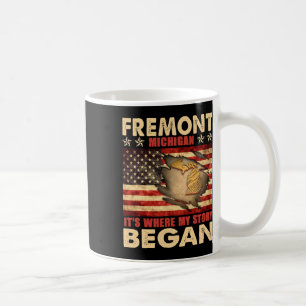 Fremont Michigan Usa Flag 4. Juli Kaffeetasse