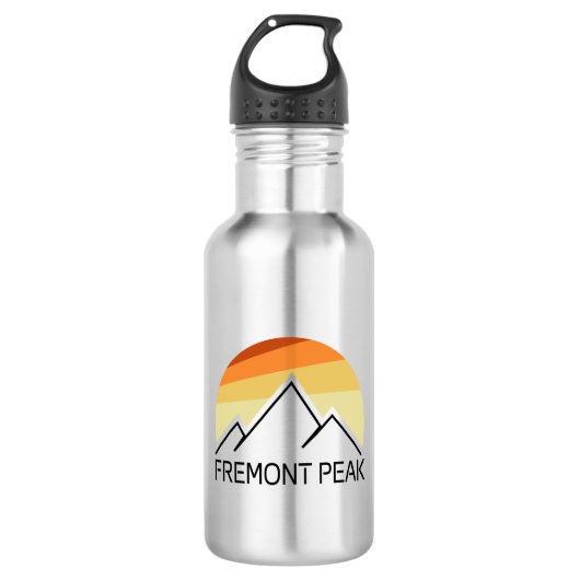 Fremont Peak Wyoming Retro Edelstahlflasche (Vorderseite)