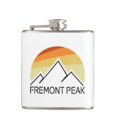 Fremont Peak Wyoming Retro Flachmann (Vorderseite)