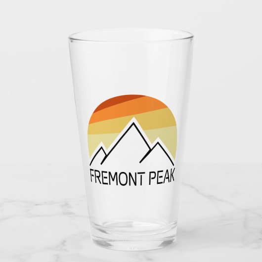 Fremont Peak Wyoming Retro Glas (Vorderseite)