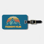 Fremont Peak Wyoming Retro Türkis Gepäckanhänger (Vorderseite horizontal)