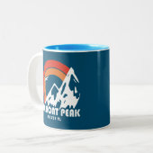 Fremont Peak Wyoming Sun Eagle Zweifarbige Tasse (Vorderseite Links)