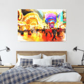 Fremont Street Experience Las Vegas Canvas Print Leinwanddruck (Insitu (Schlafzimmer))