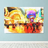 Fremont Street Experience Las Vegas Canvas Print Leinwanddruck (Insitu (Holzboden))