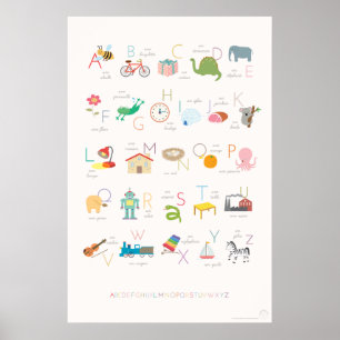 French Alphabet Poster