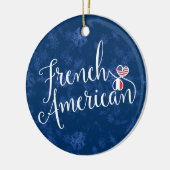 French American Christmas Tree Ornament, Frankreic Keramikornament (Links)