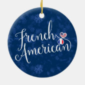 French American Christmas Tree Ornament, Frankreic Keramikornament (Hinten)