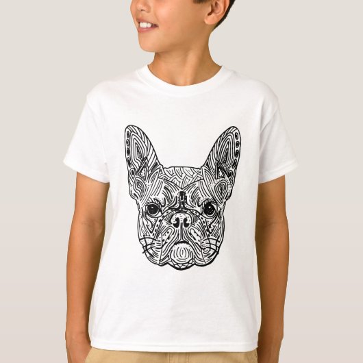 French an~ordnen Bulldogge sie an T-Shirt (Vorderseite)