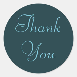 French Aqua Danke Stickers