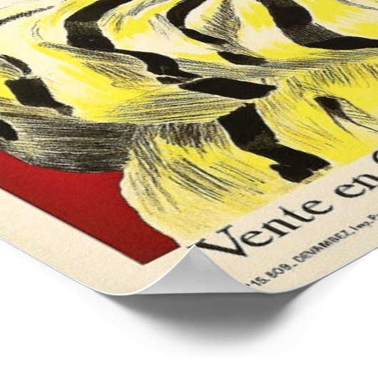 French art nouveau beauty Creme de Luzy advertisem Poster (Ecke)