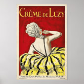 French art nouveau beauty Creme de Luzy advertisem Poster (Vorne)