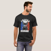 French Attitude Cat Sunglasses French Flag Frenchy T-Shirt (Vorne ganz)