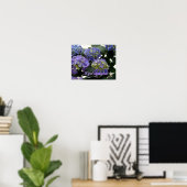 French Baby Blue Hydrangeas Poster (Heimbüro)