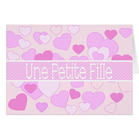 French Baby Girl gratuliert (Vorderseite (Horizontal))