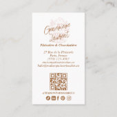 French Bakery Hand Drawn Cupcake Pastry Cake Photo Visitenkarte (Rückseite)