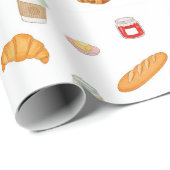 French Bakery Morning Pattern Geschenkpapier (Rolleneckpunkt)