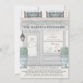 French Bakery Patisserie Gray Baby Showroom by Mai Einladung (Vorderseite)