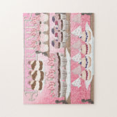 French Bakery Shop Cupcake Shelves Girl Niedlich Puzzle (Vertikal)