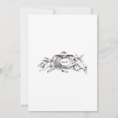 French Baroque Rococo Style Color Border Wedding Einladung (Rückseite)