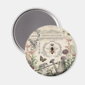 FRENCH BEE GARDEN MAGNET (Vorderseite/Rückseite)
