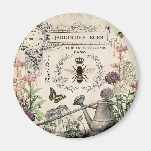FRENCH BEE GARDEN MAGNET (Vorne)