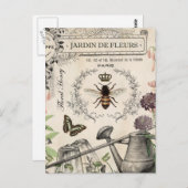 FRENCH BEE GARDEN POSTKARTE (Vorne/Hinten)