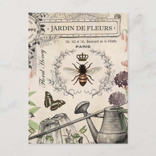 FRENCH BEE GARDEN POSTKARTE (Vorderseite)