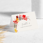 French Berry Grapes Flowers Wedding Place Card Tischnummer