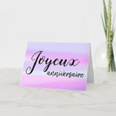 French Birthday Watercolor Karte (Vorderseite)