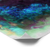 French Black Cat "Chat Noir" Abstrakt Art Poster (Ecke)