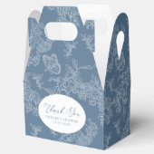 French Blue Chinoiserie Brautparty Gable Geschenkschachtel (Geöffnet)