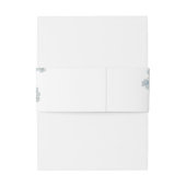 French Blue Florals Wedding Einladungsbanderole (Rückseitenbeispiel)