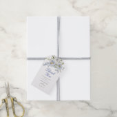 French Blue Florals Wedding Geschenkanhänger (Mit Garn)