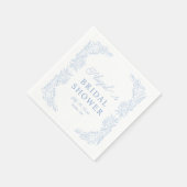  French Blue Hydrangea Bridal Shower Napkin Serviette (Ecke)