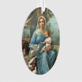 French Blue Madonna Acrylic Ornament (Vorderseite)