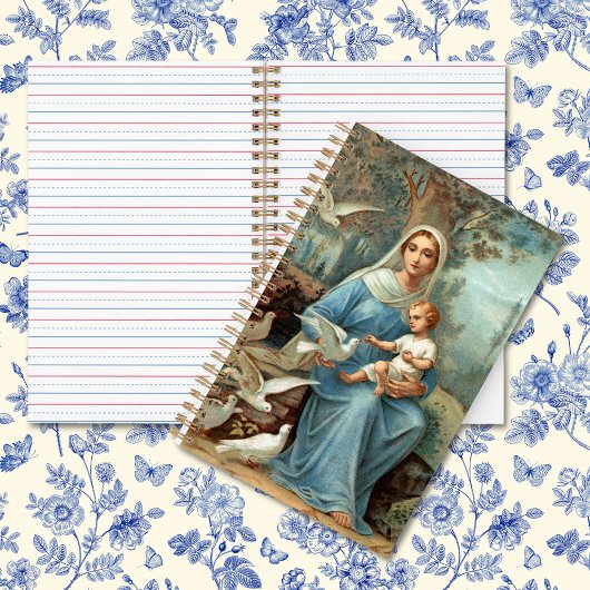 French Blue Madonna Notebook Notizblock