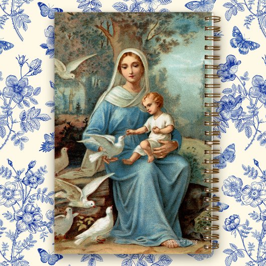 French Blue Madonna Notebook Notizblock