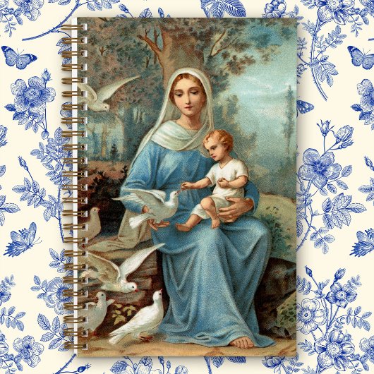 French Blue Madonna Notebook Notizblock