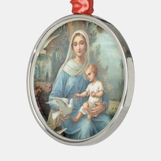 French Blue Madonna Ornament (Links)