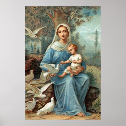 French Blue Madonna Poster (Vorne)
