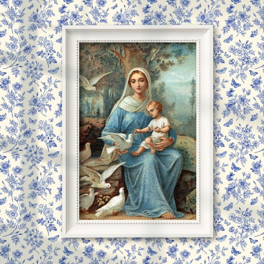 French Blue Madonna Poster