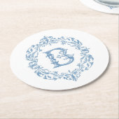 French Blue Mit Monogramm B Untersetzer (Angewinkelt)