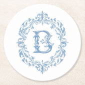 French Blue Mit Monogramm B Untersetzer (Vorderseite)