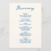 French Blue Pastoral  Wedding Letter and Itinerary Programm (Rückseite)