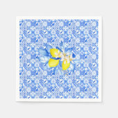 French Blue Tiles, Ciao Baby, Lemons  Serviette (Vorderseite)