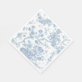 French Blue Toile de Jouy Paper Napkin Serviette (Ecke)