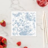 French Blue Toile de Jouy Paper Napkin Serviette (Beispiel)