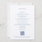 French Blue Viktorianisch Frame Wedding Einladung (Rückseite)